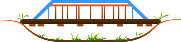 铁路桥图标卡通风格图片下载