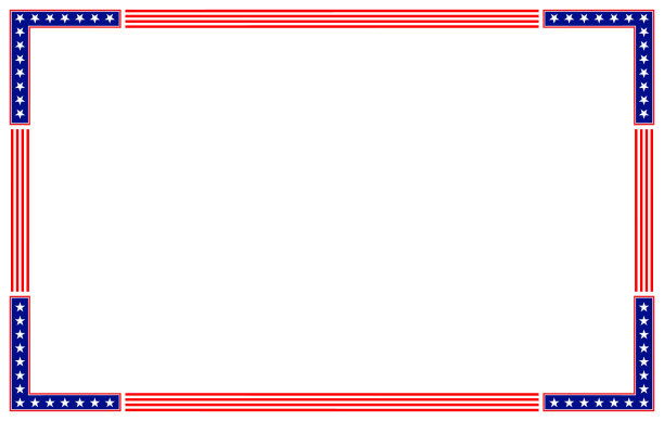 与美国国旗符号的美国边界图片下载