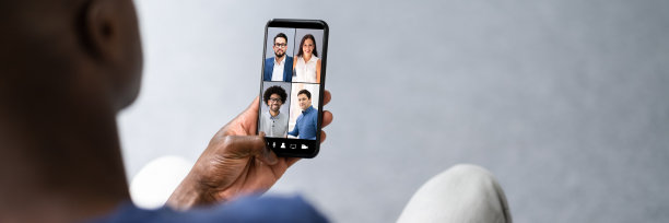 非裔美国人视频电话会议图片下载