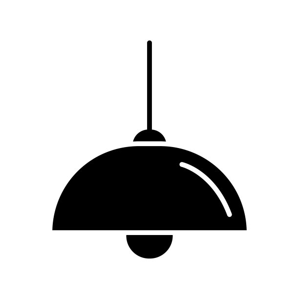 吊灯设计字形图标风格简单图片下载