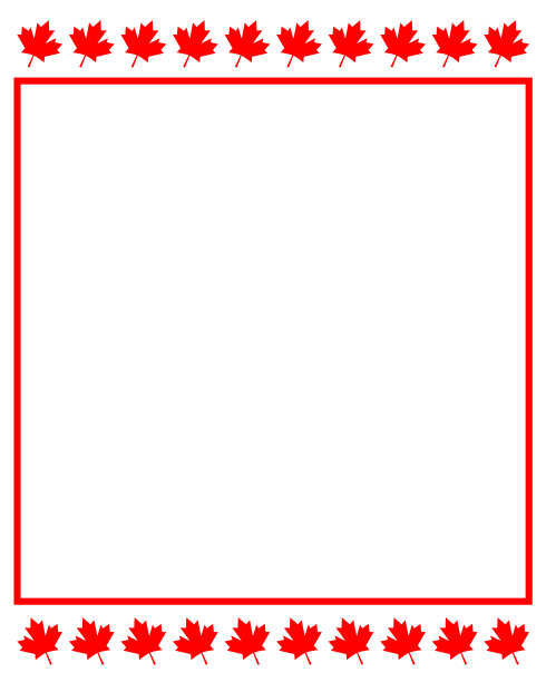加拿大国旗象征红色边界图片下载