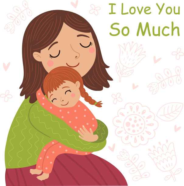 妈妈抱着她的宝宝图片下载