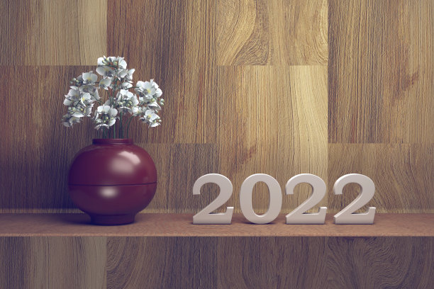 新一年2022白花创意设计理念图片下载