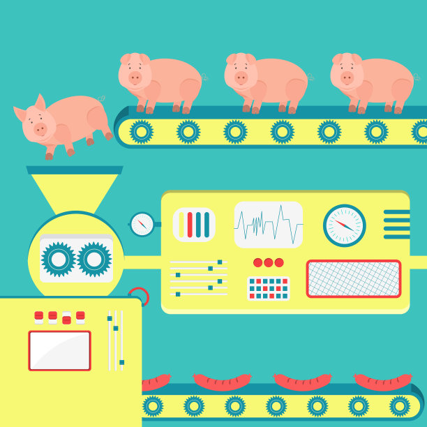 工业生产香肠图片下载