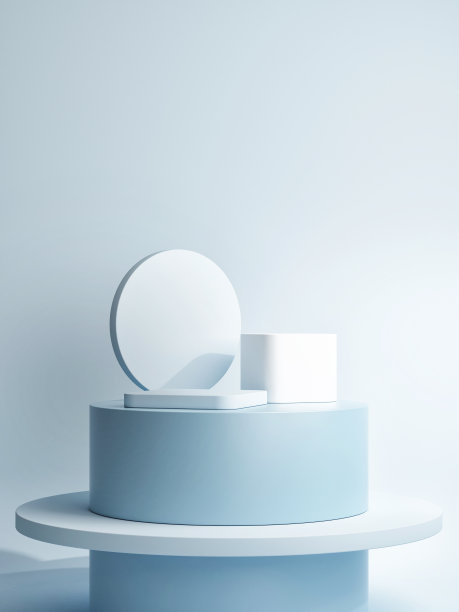 获奖领奖台的产品展示，抽象的最小组成。图片下载