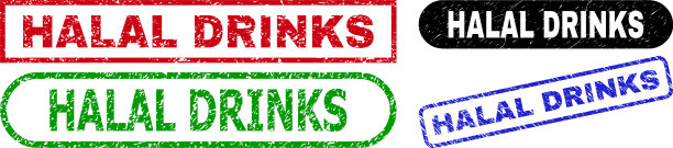 清真饮料长方形封条使用刮花图片下载