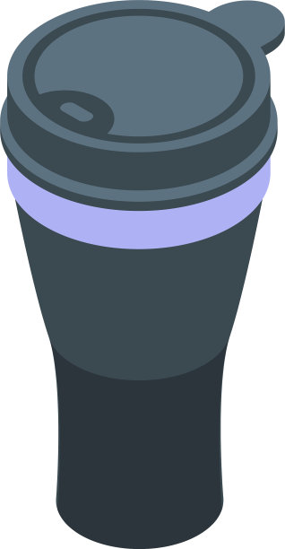 热杯图标等距风格图片下载