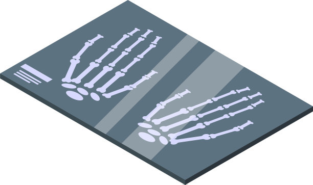 关节炎x射线图像图标等距风格图片下载