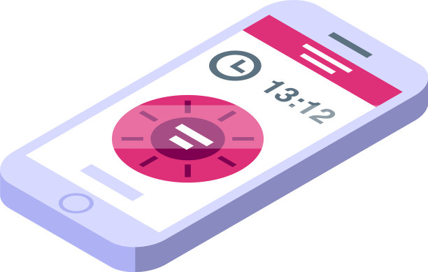 付费停车秒表图标等距风格图片下载