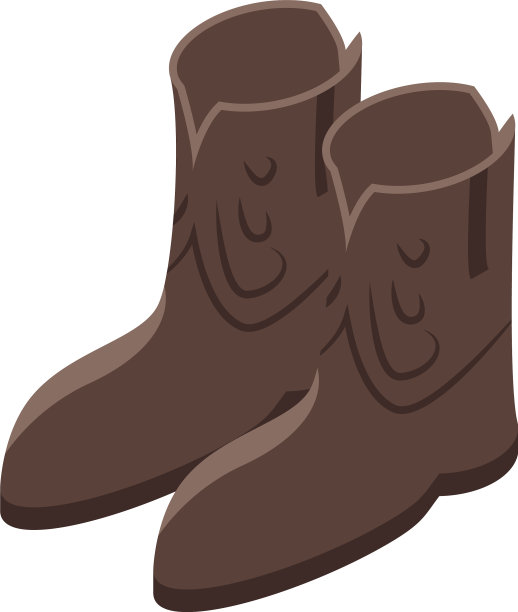 牛仔鞋标志等距风格图片下载