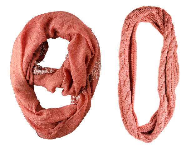 夏天的围巾。彩色的围巾。围巾俯视图图片下载