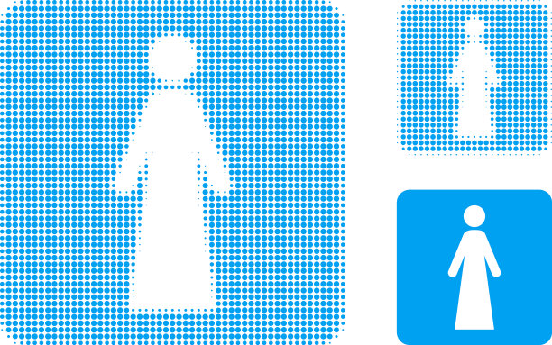 女人半色调点图标图片下载