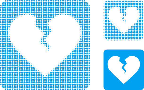 离婚心半色调点图标图片下载