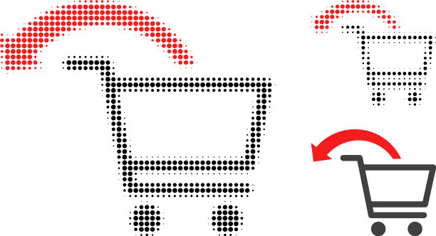 取消购物订单半色调点图标图片下载