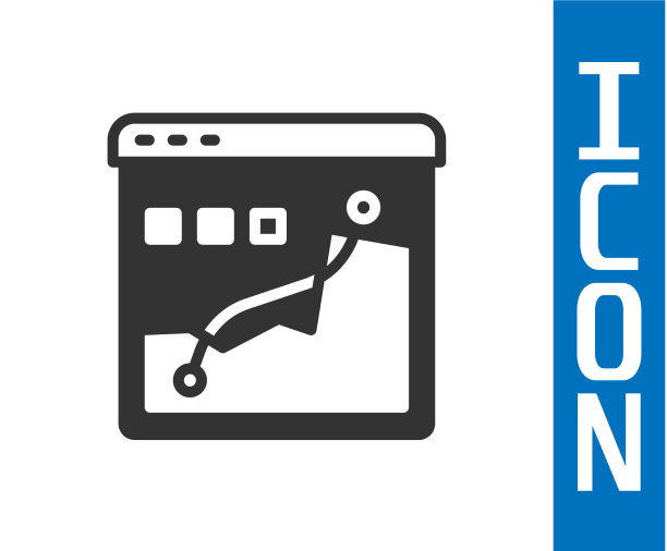 灰色直方图图摄影图标孤立上图片下载