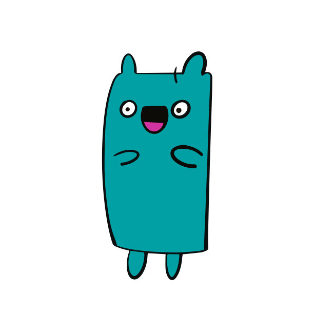 扁平风格的咯咯笑的恐龙。绿色的恐龙图标。适合制作明信片、贴纸和儿童读物。向量。图片下载