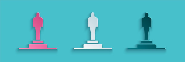 剪纸3d打印机模型图标孤立在蓝色图片下载