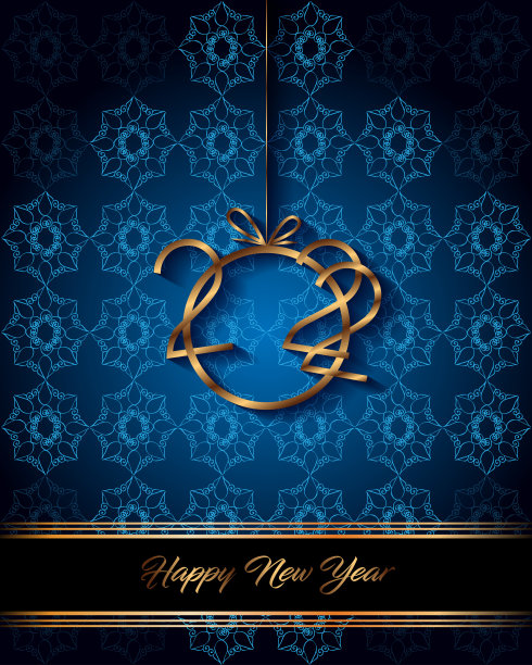 2022年新年快乐背景为您的季节邀请，节日海报，贺卡。图片下载