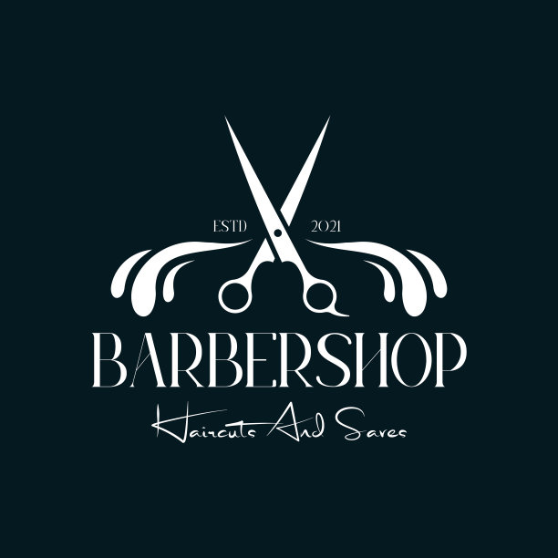 理发店理发和保存标志设计矢量模板图片下载