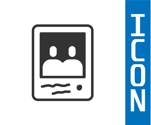 灰色家庭照片图标孤立在白色图片下载