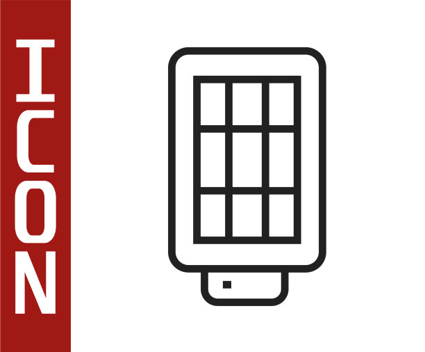 黑色线工作室灯泡在软盒图标图片下载