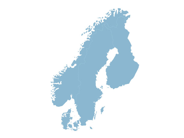 北欧国家地图图片下载