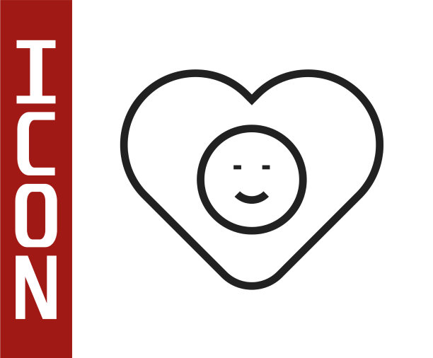 黑线好关系图标孤立上图片下载