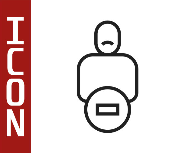 黑线损友图标隔离白色图片下载