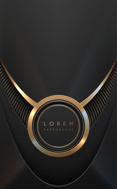 抽象的黑色和金色奢华背景图片下载