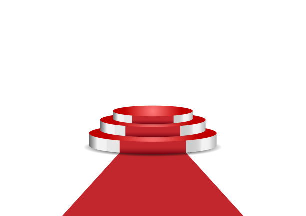 红色圆形讲台为产品展示或赠送图片下载