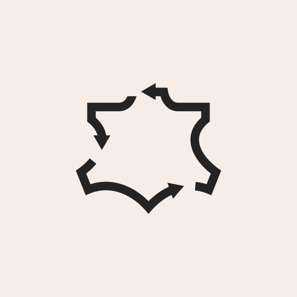 回收皮革再利用真正的合成时尚复古矢量图标插图图片下载