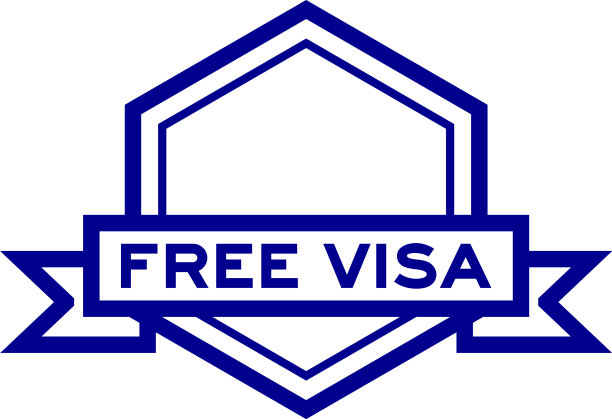 六角复古标签横幅在蓝色图片下载