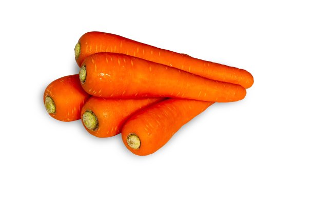 新鲜的胡萝卜孤立在白色背景与修剪路径。图片下载