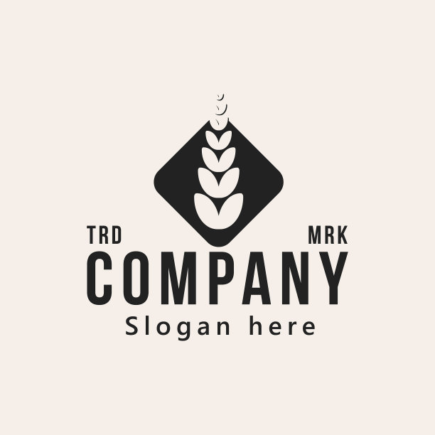 简单的麦粒图标标志设计图片下载