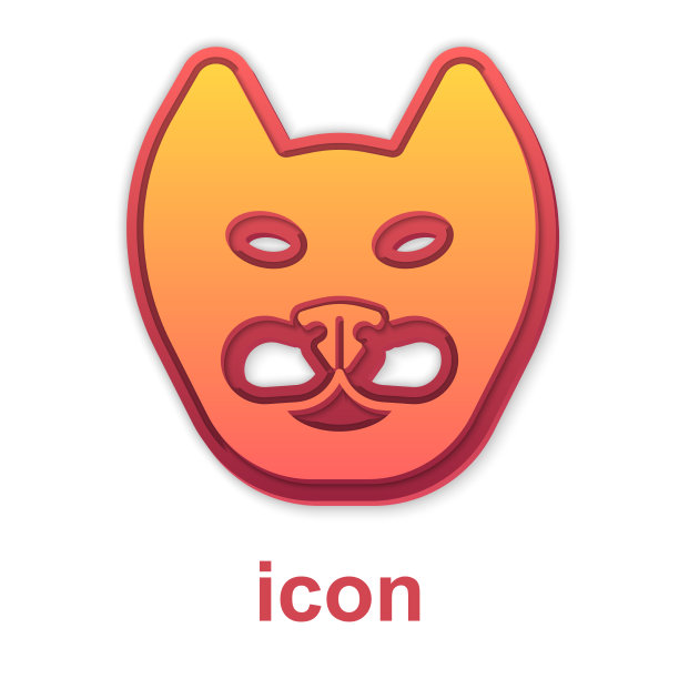 金色的猫图标孤立在白色的背景图片下载