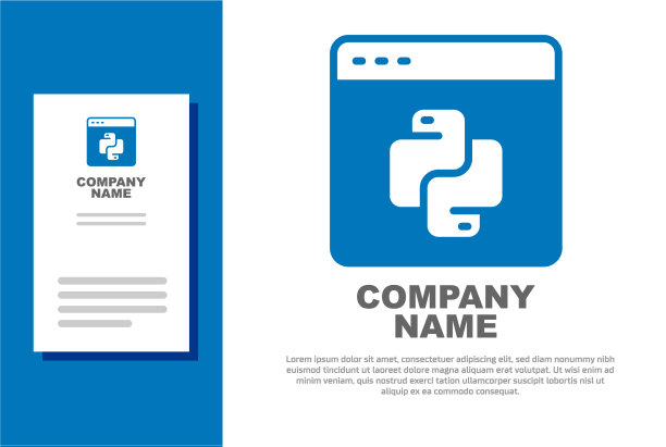 蓝色python编程语言图标隔离上图片下载