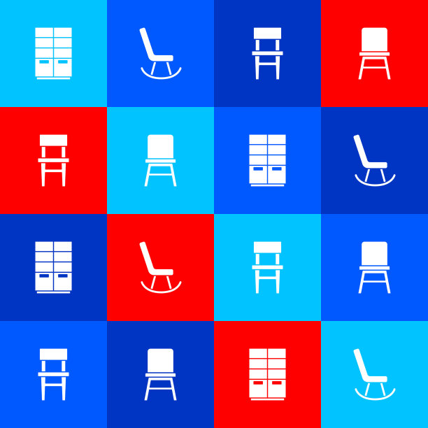 设置衣柜，扶手椅和图标图片下载