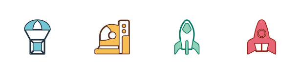 套盒飞行的降落伞宇航员头盔图片下载