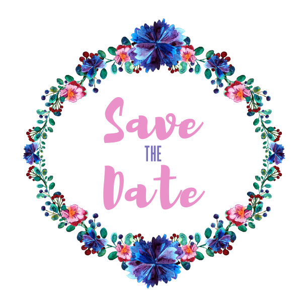 花框架。彩色花卉收集与叶和花，画水彩。图片下载