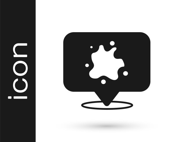 黑色喷漆图标隔离在白色背景。向量图片下载