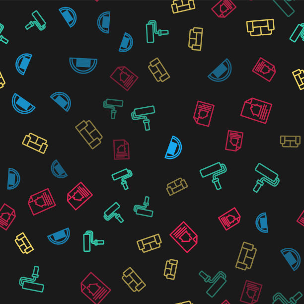 集线车库油漆滚筒刷和沙发图片下载