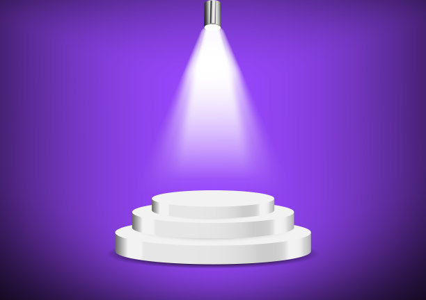 展台用明亮的白光展示产品图片下载