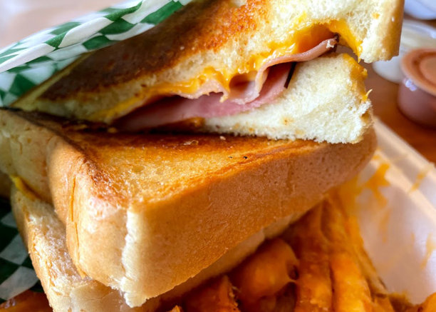 火腿三明治背景-股票照片图片下载
