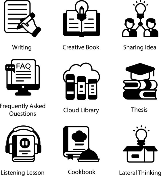 包装现代教育坚实的图标图片下载