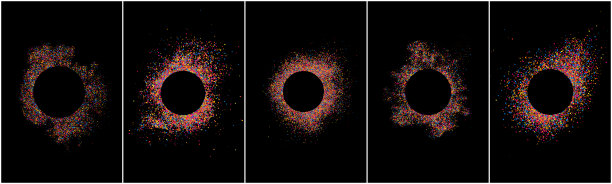 五彩缤纷的框架爆炸的五彩纸屑。图片下载