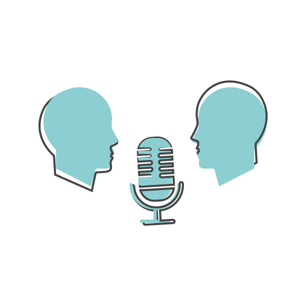 音频会议图标在白色孤立的背景图片下载