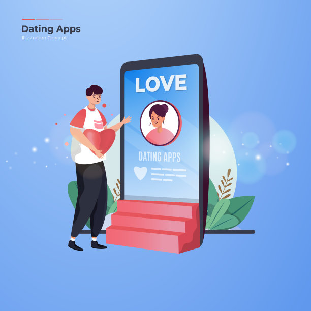 一个使用在线约会软件的男人图片下载