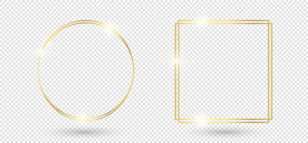 金光闪闪的框架与阴影孤立图片下载