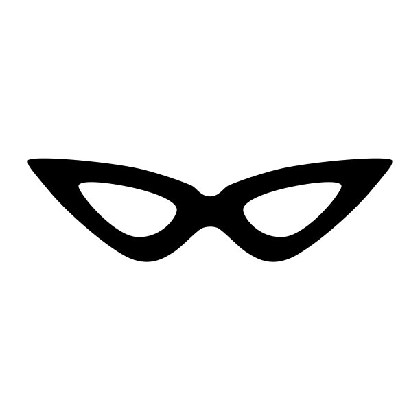 白色背景上的黑色遮罩图标图片下载