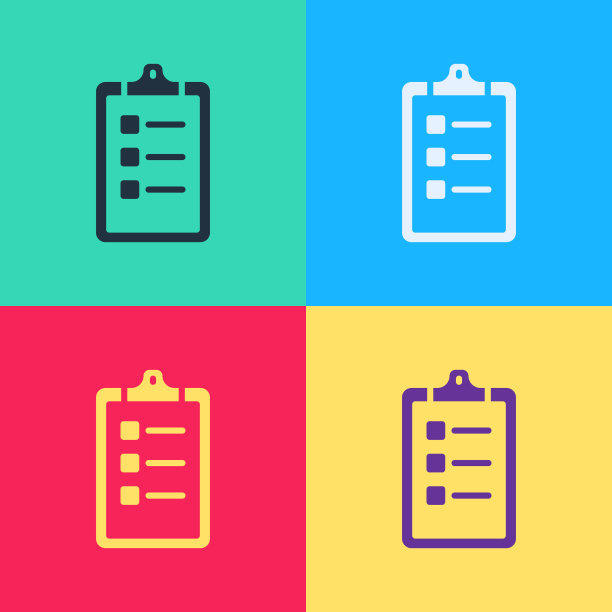 流行艺术美容沙龙价格表图标孤立图片下载